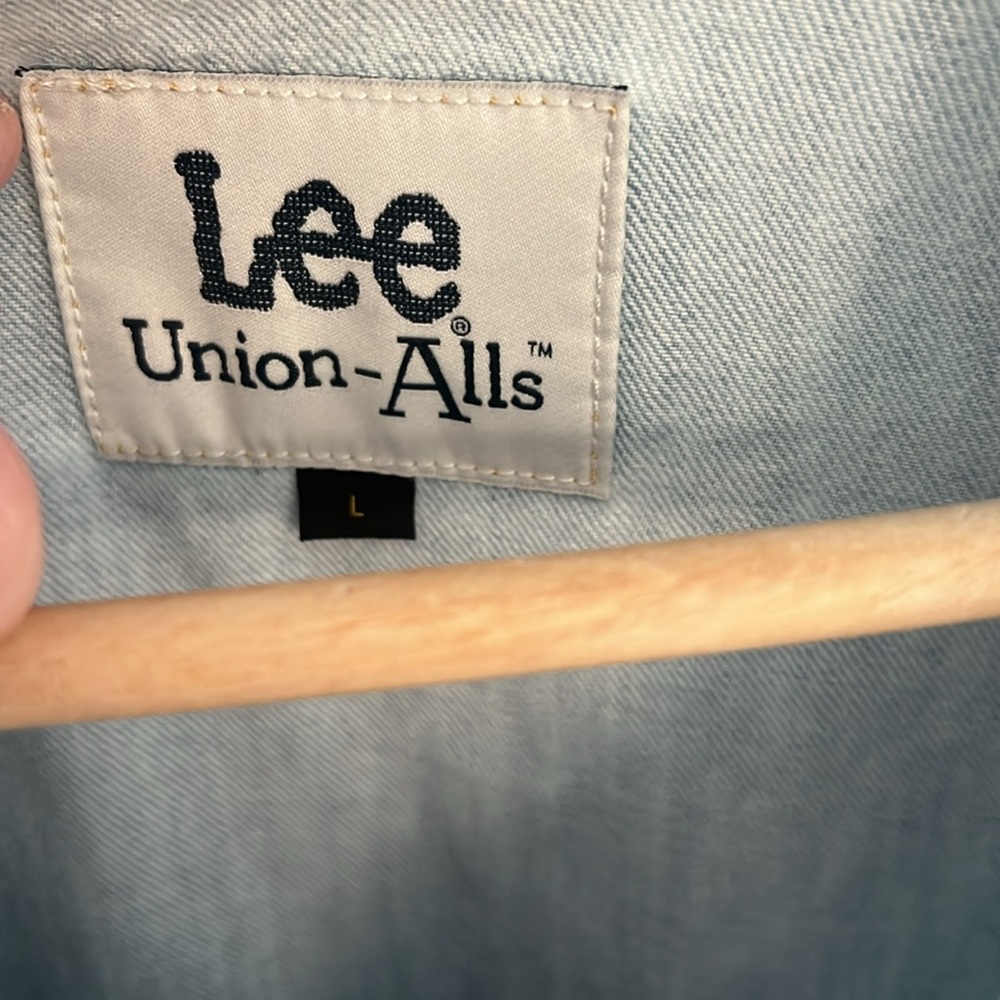 Free People x Lee Denim Union Alls Jumpsuit Collaboration Jeans L - Picture 10 of 10